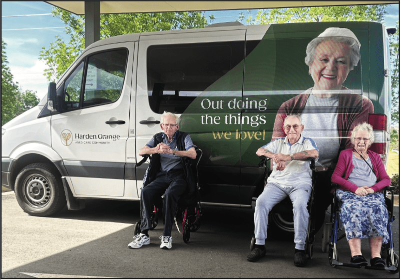 It’s miles of smiles for Harden Grange Aged Care residents enjoying their new bus